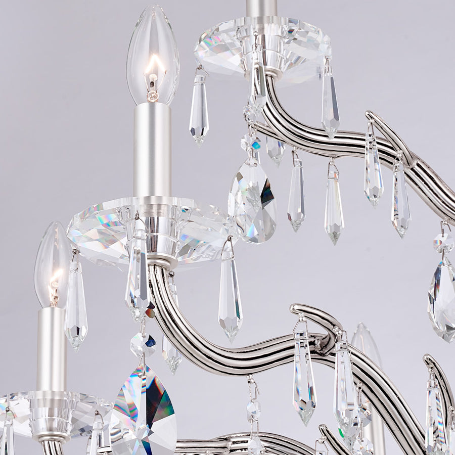 Ilumine Two Tier Drop Crystal Chandelier