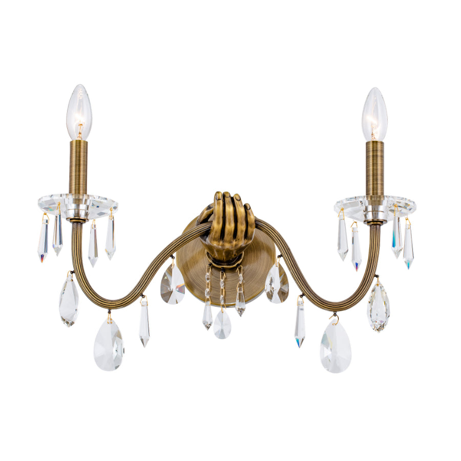 Ilumine Crystal Drop Wall Sconce