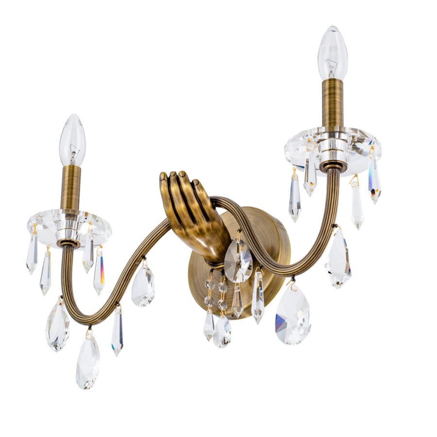Ilumine Crystal Drop Wall Sconce