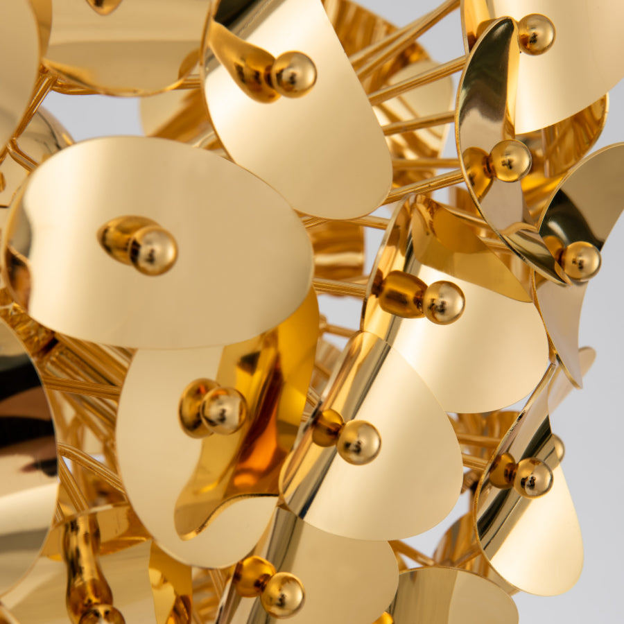 organic inspired gold pendant light details