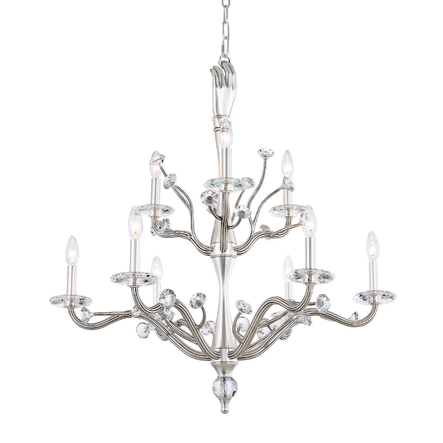 Ilumine Two Tier Drop Crystal Chandelier