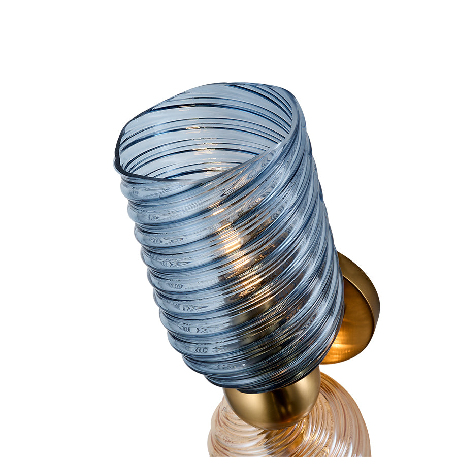 Spiral Glass Wall Sconce