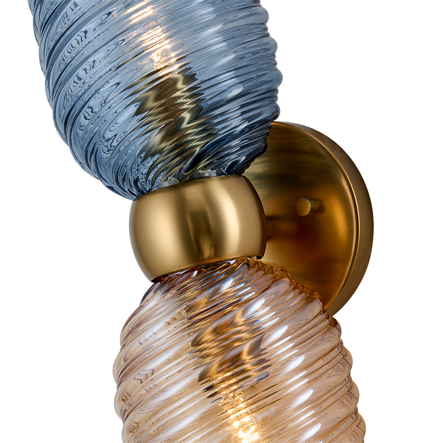 Spiral Glass Wall Sconce