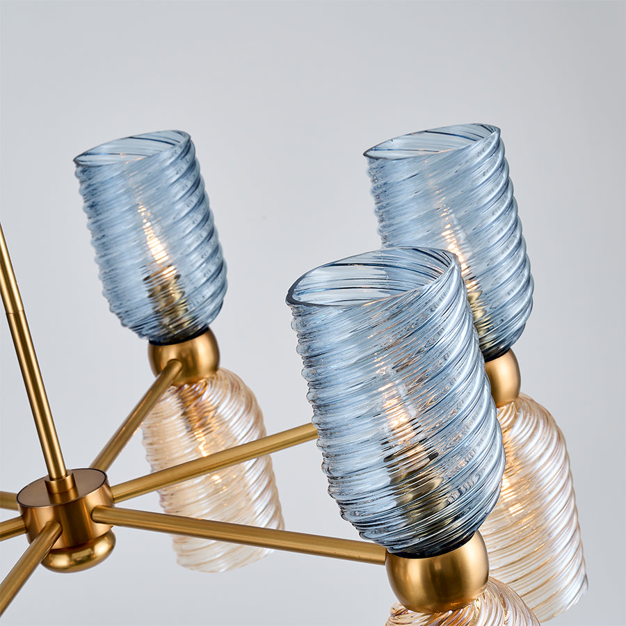 Spiral Glass Chandelier