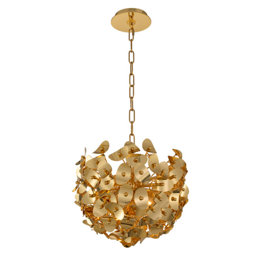 organic inspired gold pendant light