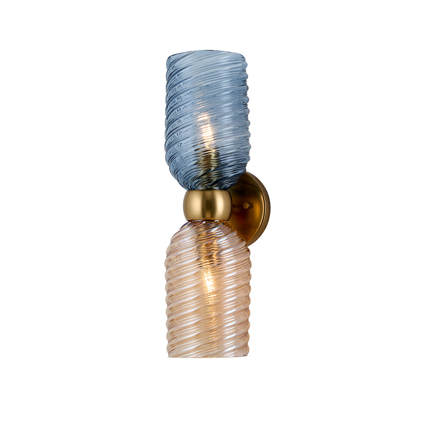 Spiral Glass Wall Sconce